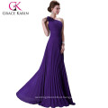 Grace Karin Um vestido de dama de honra de flor de ombro Vestido de noiva Chiffon Chifon Plissado CL3467-4